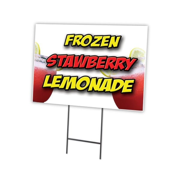 Signmission Frozen Strawberry Lemon Yard & Stake outdoor plastic coroplast window, 2436 Frozen Strawberry Lemon C-2436 Frozen Strawberry Lemon - main